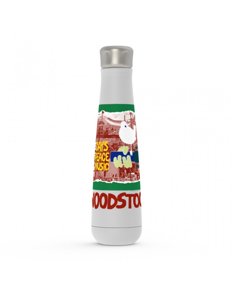 Woodstock Peristyle Water Bottle | Red Green 3 Days Of Peace Structure Design Water Bottle $11.16 Drinkware